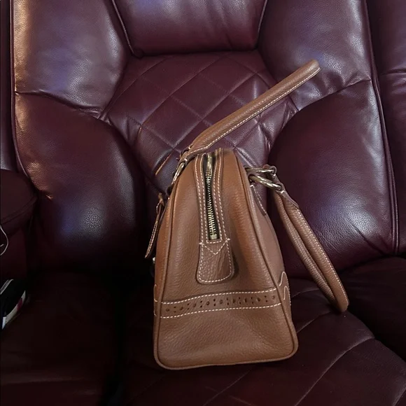 Dooney & Bourke Brown Leather Handbag - Picture 2 of 5
